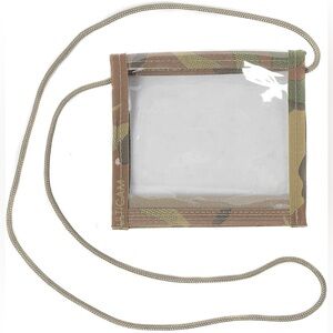 Raine Military Neck ID Holder Multicam w/ Clear Window Lanyard